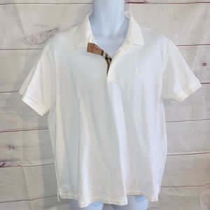 Burberry Eddie Piqué Polo White size XXL